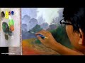 Tutorial: Acrylic Landscape Painting / At the Back of the House / JMLisondra