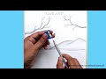 How to Draw a simple Landscape - Easy Pencil Drawing