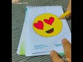 How to draw Emoji 😍step by step drawing very easy drawing #art #satisfying #viral #video #✨