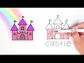 How to Draw a CASTLE! Easy Drawings for Kids