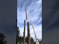 Crane picks giant log