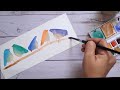 Easy watercolor birds painting ideas for beginners. TRICKS INCLUDED