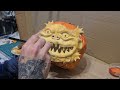 how to make a halloween pumpkin out of expanding foam gap filler