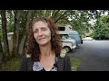 Homeless family lives in an RV in a church parking lot near Eugene, Oregon.