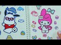 [ToyASMR] Decorate with Sticker Book Dress Up Pompompurin,Hellokitty,Cinnamoroll,Melody,Kuromi