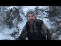 HOT TENT in SNOW. WILD winds, SMOKEY stove