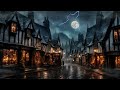 Harry Potter Music & Ambience | Rainy Night at Hogwarts