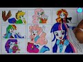 Coloring Pages EQUESTRIA GIRLS - Mane 7 | How to draw My Little Pony/MLP/Simple Drawing Tutorial🦄mlp