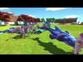 Shark Family VS Demon Team - Animal Revolt Battle Simulator