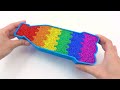 Satisfying Video | How To Make Rainbow Foot with Color Kinetic Sand & Nail Polish Cutting ASMR