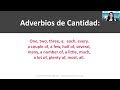 Adverbios de tiempo, lugar, modo y cantidad