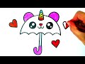 HOW TO DRAW A CUTE UMBRELLA EASY STEP BY STEP