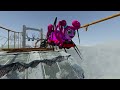 ALL MONSTERS Big & Small Cars vs Broken Bridge with CAR EATER & MOMMY LONG LEGS  – BeamNG.Drive