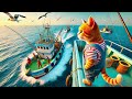 He Rescued a Mermaid Cat - Sad Story #cat #kitten #animation #aicat #mermaid