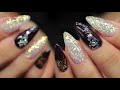 ✨HARD GEL | NEW YEARS NAILS! GLITTER & CRYSTALS✨