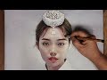 채도 참고용/watercolor portrait painting/水彩畫/Korean traditional clothing