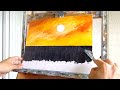 Palette Knife Oil Painting | Pirate Ship and Palm Trees | Part 1