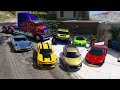 GTA 5 - Stealing TRANSFORMERS Movie Vehicles with Franklin! (Real Life Cars #98)