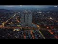 Skopje - Macedonia (Evening footage from above) 1