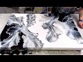 # 427 - BLACK ⚫️ & WHITE ⚪️ Gradient Pour! | Acrylic Pouring Painting | Abstract Art