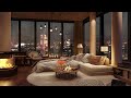 Reaxing Jazz Saxophone Music in Cozy Bedroom Ambience 🌃 Smooth Jazz Music & Rain Sounds For Sleep