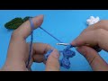 Bao Anh Handmade shows how to knit and crochet flower keychains part 5