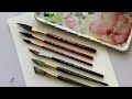 Watercolor Painting Tutorial - How I use the Dagger Paintbrush - Watercolor Painting Techniques