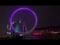 London Eye Lighting Rehearsal test for New Year's Eve 2017/2018