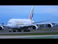 Emirates Airbus A380 Closeup Take Off at Ontario Int'l Airport - New Livery, Emergency Diversion