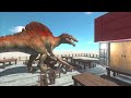 Dilophosaurus vs ALL UNITS in Shopping Mall Animal Revolt Battle Simulator