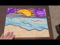 how to draw a sunset!