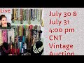 LIVE VINTAGE JEWELRY AUCTION July 30 & July 31/24 at 4:00pm CNT @NailsJamieBeeReSeller