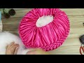 DIY Decorating ideas |Smocked Pillow Cover design | Round pillow smocking Shape Cushion cover design