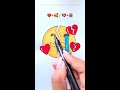 With love VS  Broken Heart  || Emoji satisfying creative art