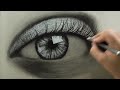 Drawing EYE with Charcoal - Step by step