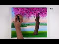 Cherry Blossom Painting | Acrylic Painting For Beginners