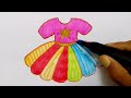 How to draw cute girl dress drawing || Beautiful dress drawing step by step || Dress ka drawing
