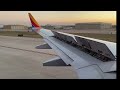 Great Views of Autumn sunset Dallas, TX Landing (HOU-DAL)