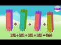 Numberblocks addition four same big number 101 to 200 educational corner  ‎@Educationalcorner110