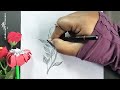 Flower Drawing Designs🌼Very Easy || How To Draw Simple🌸Flower || Corner Design ||  Flower Embroidery