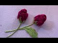 3D Rosebud design| embroideryforbeginners| embroiderywork| embroidery tutorial