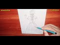 how to draw girl back side braid hairs |art attraction |