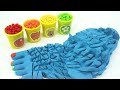 Satisfying Video l How To Make Kinetic Sand Rainbow Foot and Nail Polish Cutting ASMR