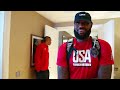 LeBron James emotional reaction to being 2024 US Olympic Flag Bearer! 2024 Team USA Basketball