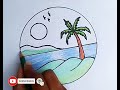 Circle drawing // Design in circle drawing with colour pencil