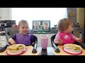 Twins try macaroni salad