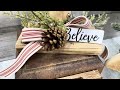 DIY Christmas (in July) Crafts! | How to make your own Rustic Farmhouse Christmas Tree Decor! 2024