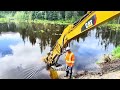 Clearing a Beaver Dam with Our New Caterpillar 314 Excavator in Northern Ontario!