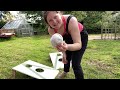Making our own Cornhole garden game for free! - Garden Party DIY