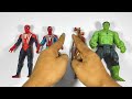 AVENGERS TOYS ASSEMBLE~RED SPIDER VS HULK SMASH VS SIREN HEAD VS SPIDER-MAN MILES MORALES SUPERHERO